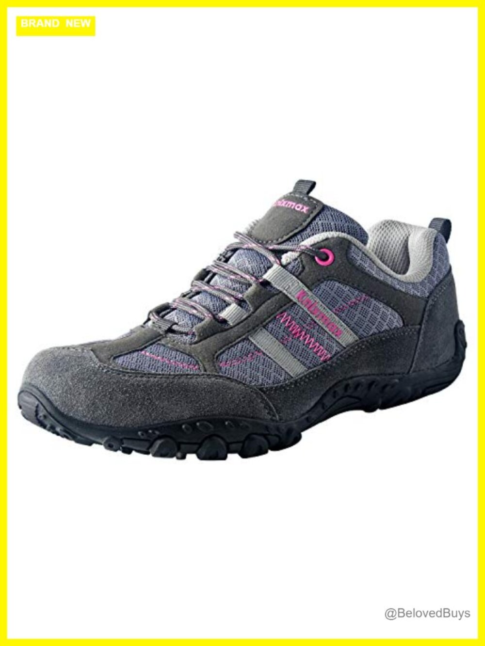 Knixmax Lightweight Hiking Shoes Suede Leather Mesh Non-Slip Trail Sneakers